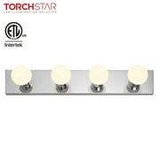 TORCHSTAR Vanity Lights for Bathroom, 4 Light Socket Vanity Bar Strip, Standard E26 Medium Base, ETL listed, 3 Years Warranty