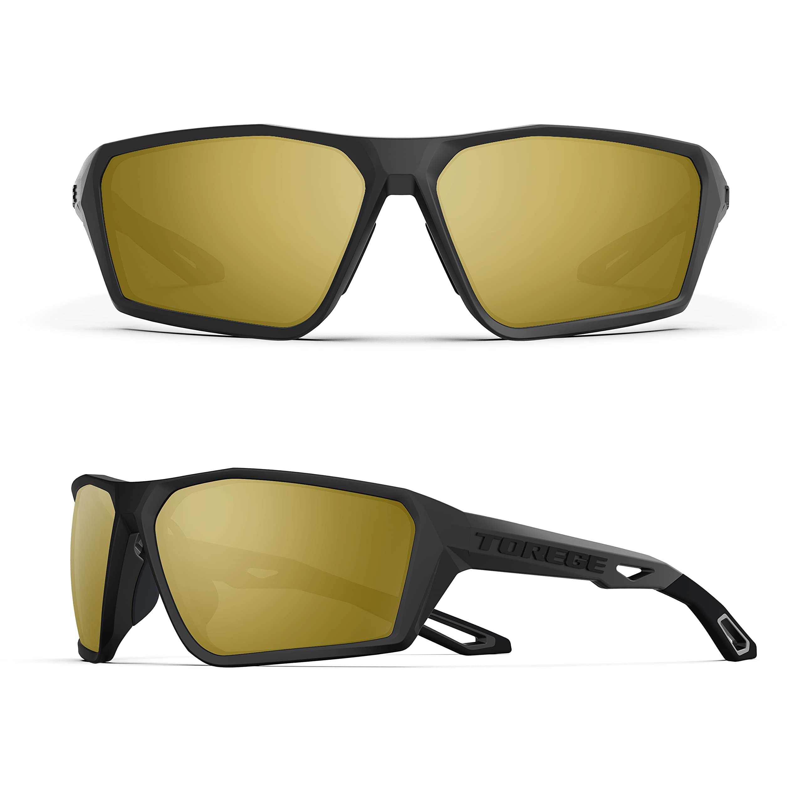 TOREGE Polarized Sports Sunglasses For Men & Women - NAUTILUS Wraparound UV Protection