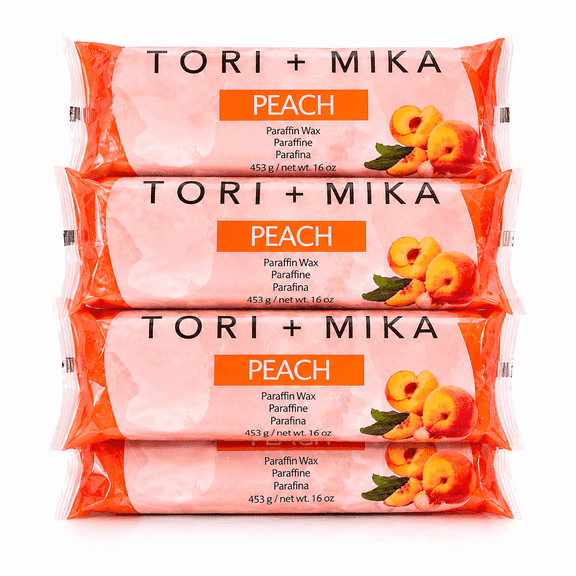 Tori Mika Paraffin Wax Refill 6 lbs Peach Scented Paraffin Wax Beads for Hands & Feet, Paraffin Wax Machine Refill, Moisturizing Wax for Dry Cracked Skin, Foot Spa, Hand Spa, Arthritis & Pain Relief