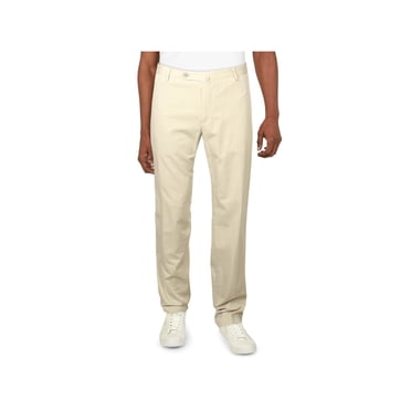TORIN OPIFICIO Mens Beige Flat Front, Straight Leg Pants
