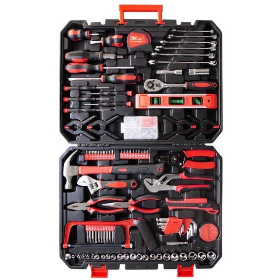 Torio 198-Piece Home Tool Set, Multi-Function DIY Repair Kit for Home & Auto, Includes Screwdrivers, Wrenches, Pliers, and More