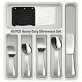 thumbnail image 1 of Torio 49-Piece Silverware Set, with Drawer Organizer – Dishwasher Safe, Elegant Design for Home & Parties, Perfect Gift, 1 of 8
