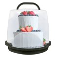 thumbnail image 1 of TORJAN 3-Tier Cupcake Carrier Clear and Black Holder 24 Cupcakes Portable with Handles, 1 of 8