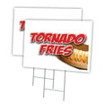 thumbnail image 1 of TORNADO FRIES 2 Pack Of 18" x 24" Yard Sign & Stake | Advertise Your Business | Stake Included Image On Both Sides | Made in The USA, 1 of 3