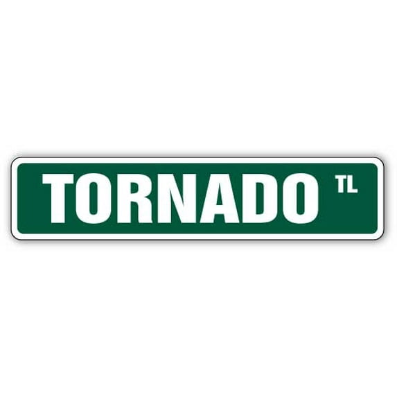 TORNADO Street Sign Childrens Name Room Sign | Indoor/Outdoor | 30" Wide