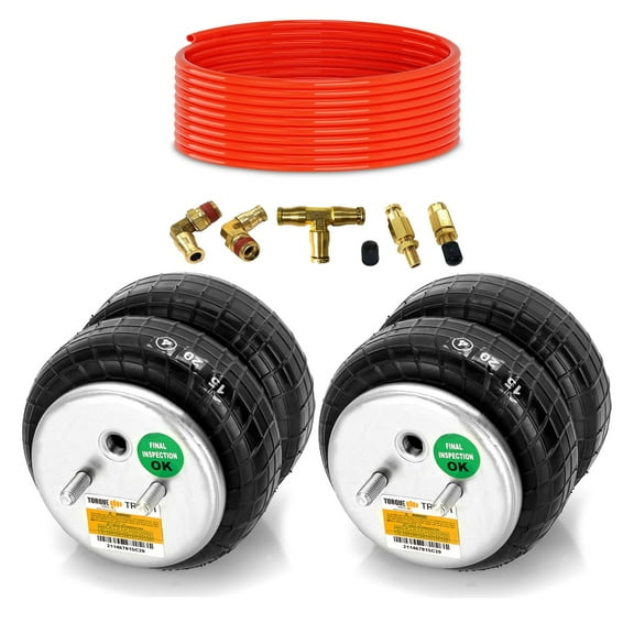TORQUE 2 pcs of Air Springs 6781 with Jounce Bumper, Includes Airline Set