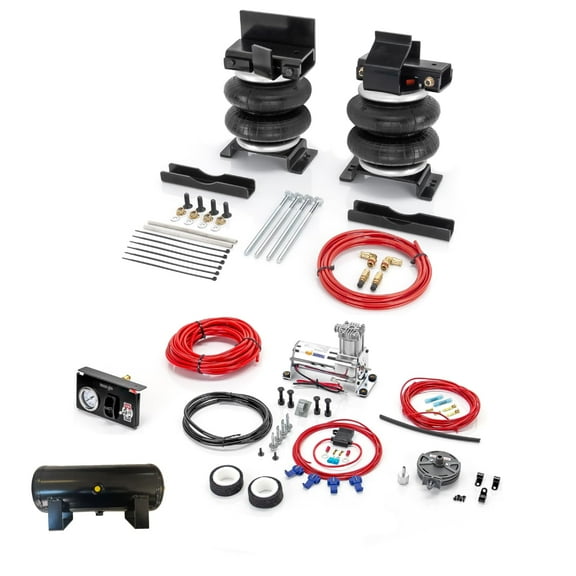 TORQUE Airbag Air Bag Suspension Kit with Onboard Air Compressor Kit and 2 Gallon Air Tank(3 Port) for 2014-2025 Dodge Ram 2500 Rear Helper Bag 5000 lbs (Replaces Firestone Ride Rite 2598) (TR2598)