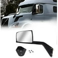 thumbnail image 1 of TORQUE Chrome Hood Mirror Replacement for 2004-2017 Volvo VNL Semi Trucks with Mounting Plate Driver Left Side LHD (TR009-L), 1 of 9