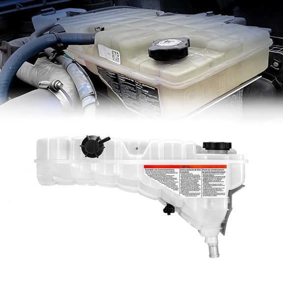TORQUE Coolant Tank Reservoir w/Cap & Sensor Compatible with 2008-2017 Kenworth and Peterbilt Trucks T660 T800 W900 T880 335 337 365 386 389 Replaces 603-5403, 6035403, N5346001 (TR599-KCT)