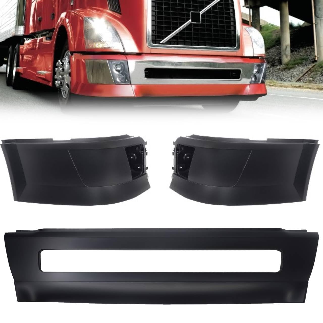 TORQUE Corner Bumpers Set (with Fog Light Holes) w/out Chrome Bumper ...