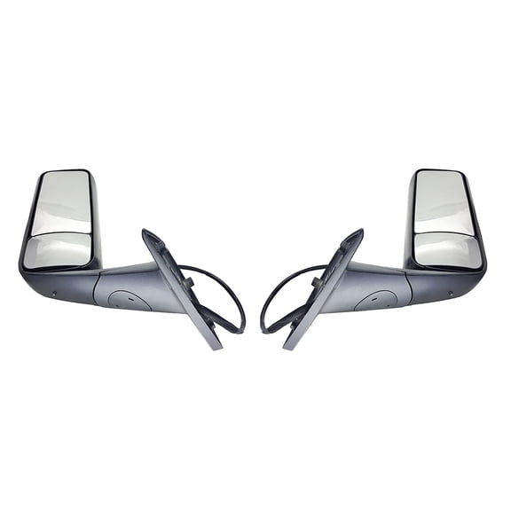 TORQUE Door Mirror Pair Set Replacement for 2018 2019 2020 2021 2022 2023 Freightliner Cascadia Semi Trucks Driver Left Side LHD Passenger Right Side RHD (TR438-L, TR438-R)