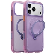 TORRAS Flagship 360 Click-Lock Rotating Stand Case for iPhone 17 Pro | Hardcore Air Cushion Tech | Mil-Grade Protection | Fit for MagSafe | Camera Control | Ostand Q3 Air 6.3" Midnight Aurora Purple