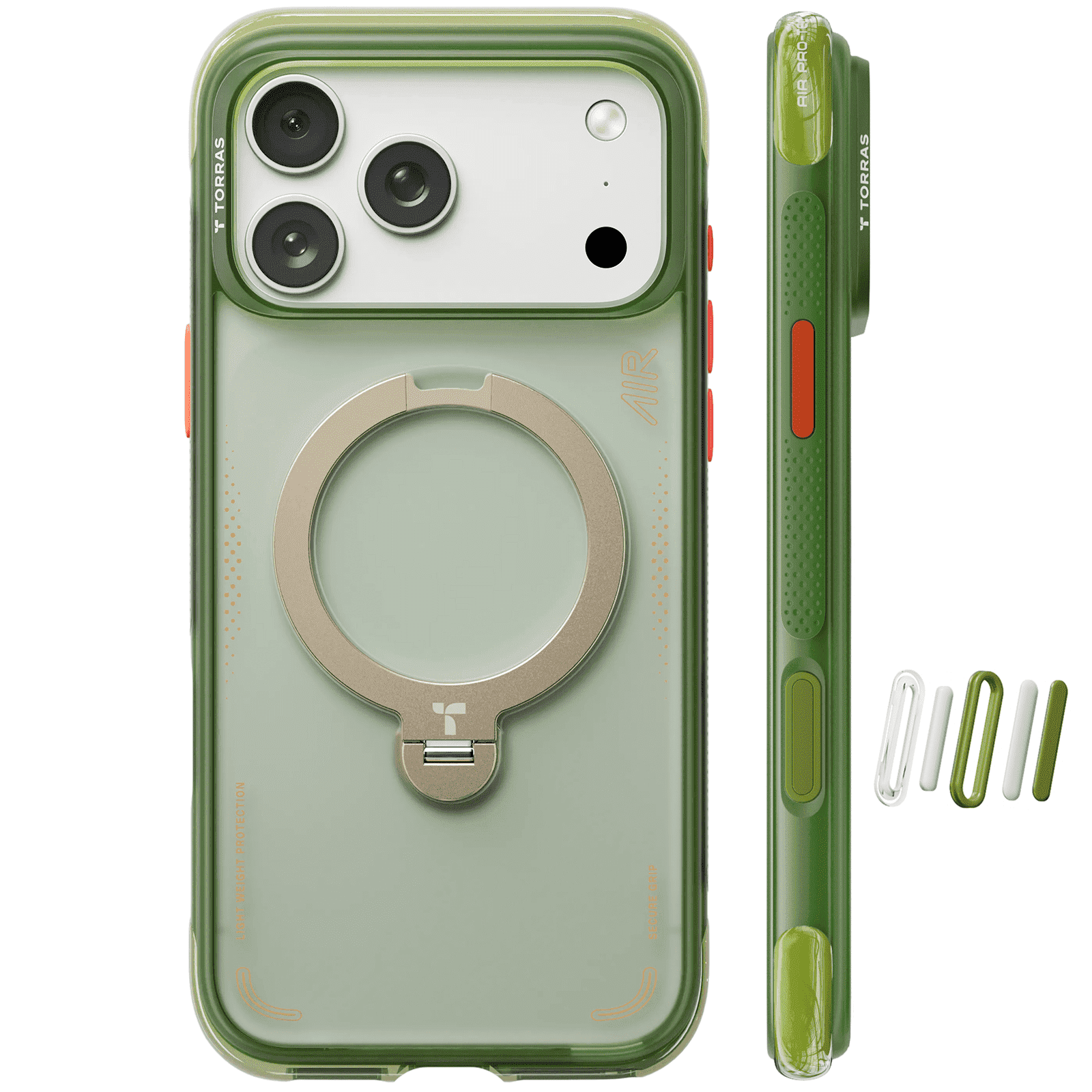 TORRAS Flagship Q3 Air for iPhone 17 Pro Max Case,Visible Airbag