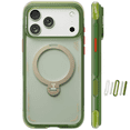 thumbnail image 1 of TORRAS Flagship 360 Click-Lock Rotating Stand Case for iPhone 17 Pro | Hardcore Air Cushion Tech | Mil-Grade Protection | Fit for MagSafe | Camera Control | Ostand Q3 Air 6.3" Evergreen, 1 of 11