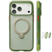 TORRAS Flagship 360 Click-Lock Rotating Stand Case for iPhone 17 Pro | Hardcore Air Cushion Tech | Mil-Grade Protection | Fit for MagSafe | Camera Control | Ostand Q3 Air 6.3" Evergreen