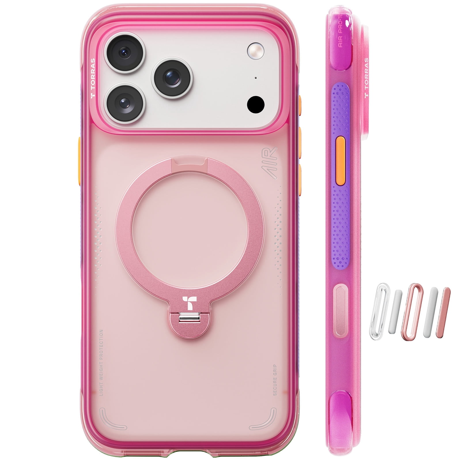 TORRAS Flagship Q3 Air for iPhone 17 Pro Case,Visible Airbag Drop
