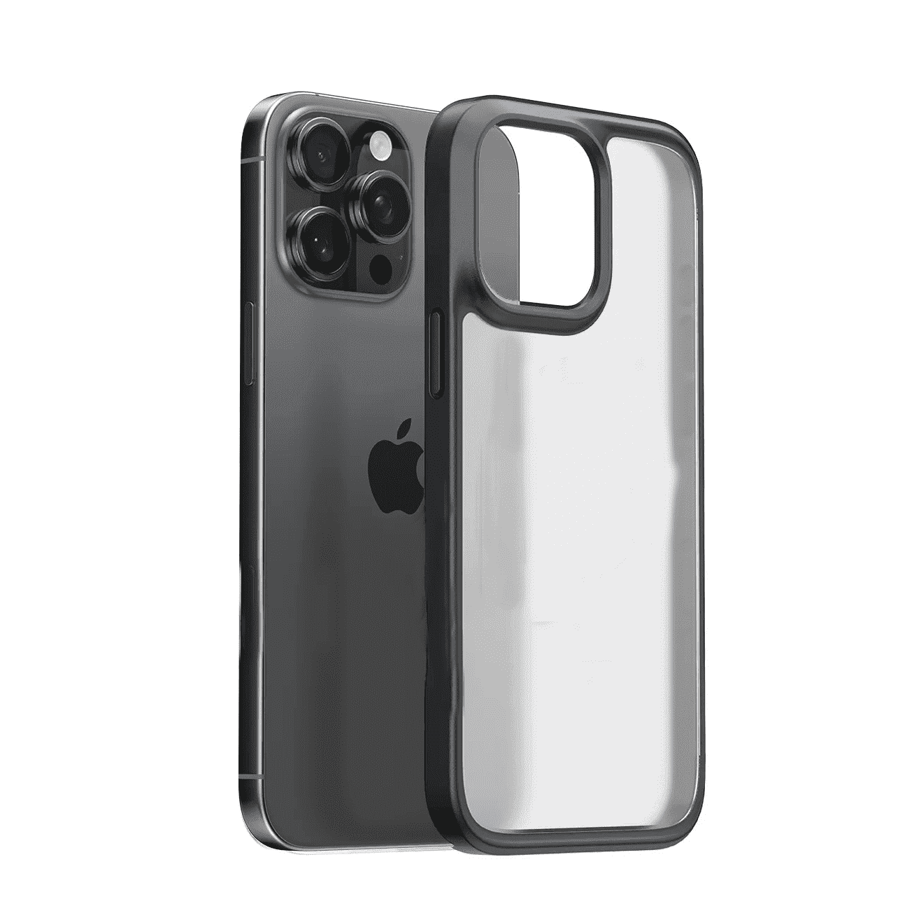 TORRAS Shockproof for iPhone 13 Pro Max Case, Guardian Series,Translucent Frosted Slim Case, Black