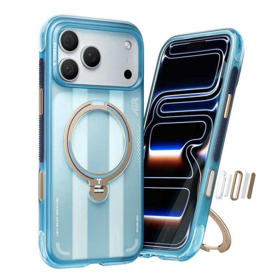 TORRAS Football Limited Edition Ostand Q3 Air for iPhone 17 Pro Max Case with 360 Magnetic Stand, Fit for MagSafe, Mil-Grade Drop Tested, Camera Control Button, Pampas Eagle