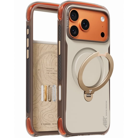 TORRAS Ostand Q3 Air Pro phone case  for iPhone 17 Pro Max 6.9",  Gravel Dust
