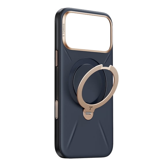 TORRAS Ostand Q3 VegSkin Case, iPhone 17 Pro, Midnight Blue