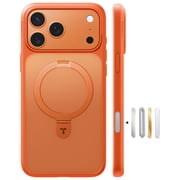 TORRAS Ostand for iPhone 17 Pro Max Case with Sturdy Stand, Camera Control Cover Compatible with MagSafe, Military Grade Protection, Translucent Slim Phone Case for iPhone 17 Pro Max 6.9", Orange