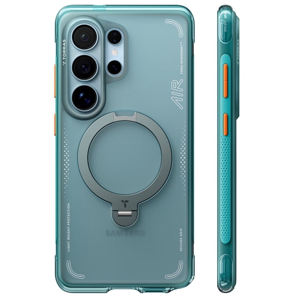 TORRAS Q3 Air Magnetic Case for Samsung Galaxy S26 Ultra, MagSafe Compatible, 360° Stand, Military-Grade Protection, Camera Control Button, Green