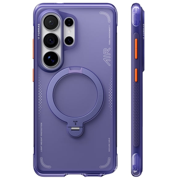 TORRAS Q3 Air for Samsung Galaxy S26 Ultra Case with 360 Magnetic Stand, Fit for MagSafe, Mil-Grade Drop Tested, Camera Control Button, Shockproof Phone Case for Samsung Galaxy S26 Ultra, Purple