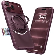 TORRAS 360 Magnetic Stand for iPhone 18 Pro Case, O3 Fitness, [Fit for MagSafe] [360  Rotating Kickstand] 4X Military-Grade Shockproof, Camera Button, Slim Translucent Glacier Blue 6.3"