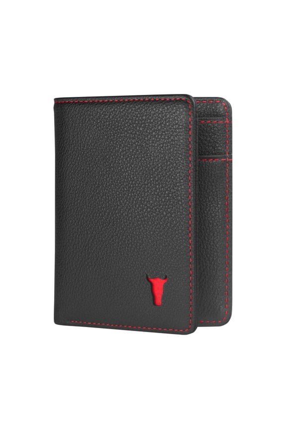 Top Grain Genuine Leather Wallet for Men | RFID Blocking | Ultra Slim Bifold USA Leather Wallet | Holds Up to 10 Credit Cards | Microfiber Lined | Gifts for Him (Black) A101