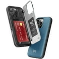 thumbnail image 1 of TORU CX HYBRID for iPhone 16 Pro Wallet Case | Dual Layer Slim Protective Hard Cover with Hidden 2-Credit Card Slot Holder - Blue, 1 of 7