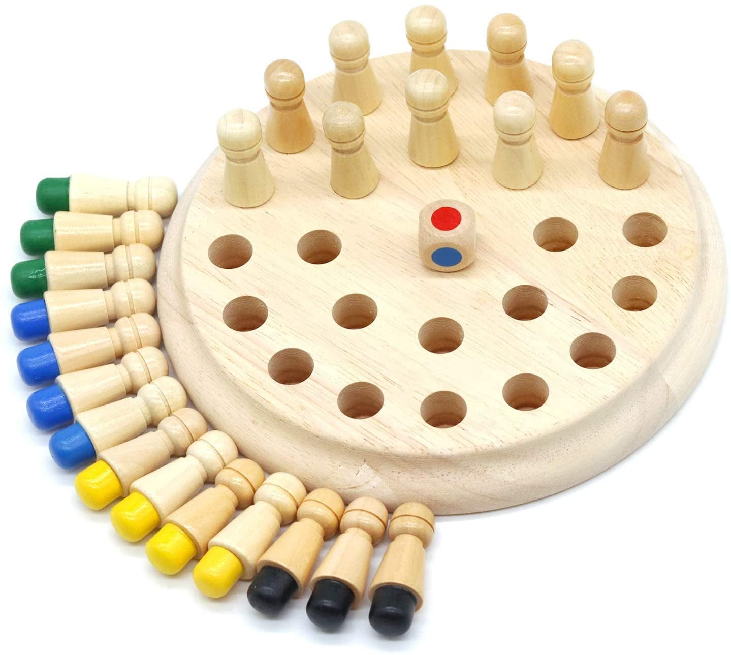 TORUBIA Wooden Memory Matchstick Chess Game , Educational Intelligent