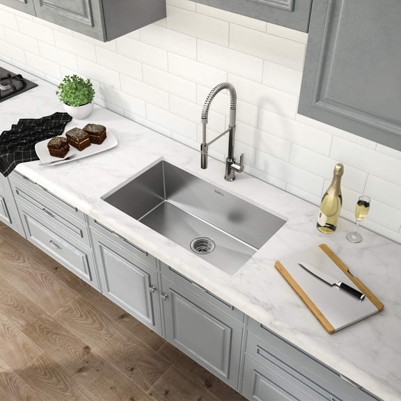 TORVA 16 Gauge Stainless Steel Undermount Kitchen Sink 32x19x10 inch Single Bowl Deep Basin Sink