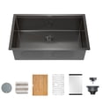 thumbnail image 1 of TORVA 32x19x10 inch Undermount Kitchen Sink 16 Gauge Nano Coating Bar Workstation Sink with Bamboo Cutting Board, 1 of 5