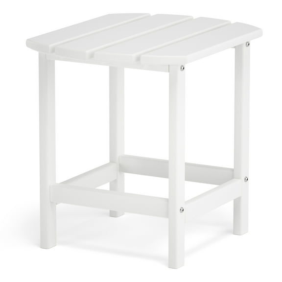 TORVA Adirondack Mesa Auxiliar para Exteriores, Mesa de Centro Rectangular para jardín/Patio para Porche, Patio, balcón, Cubierta, Resistente a la Intemperie,White