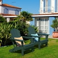 thumbnail image 1 of TORVA Folding Adirondack Chair Set of 2, Fire Pit Chair,Patio Outdoor Chairs All-Weather Proof HDPE Resin for BBQ Beach Deck Garden Lawn Backyard(Dark Green Color), 1 of 9