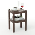 thumbnail image 1 of TORVA Outdoor Side & Accent Table All-Weather Recycled HDPE Lumber Patio Adirondack End Tables, Brown, 1 of 4