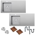 thumbnail image 1 of TORVA Stainless Steel Countertop with Integrated Deep Sink Left, For Van Galley RV Kitchen（2 pack）, 1 of 9