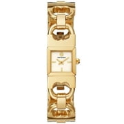 TORY BURCH DOUBLE T WOMENS GOLD TONE STAINLESS WHITE DIAL WATCH TBW5411 NEW