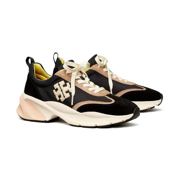 TORY BURCH Good Luck Trainer, Black/Cream/Black US 6.5