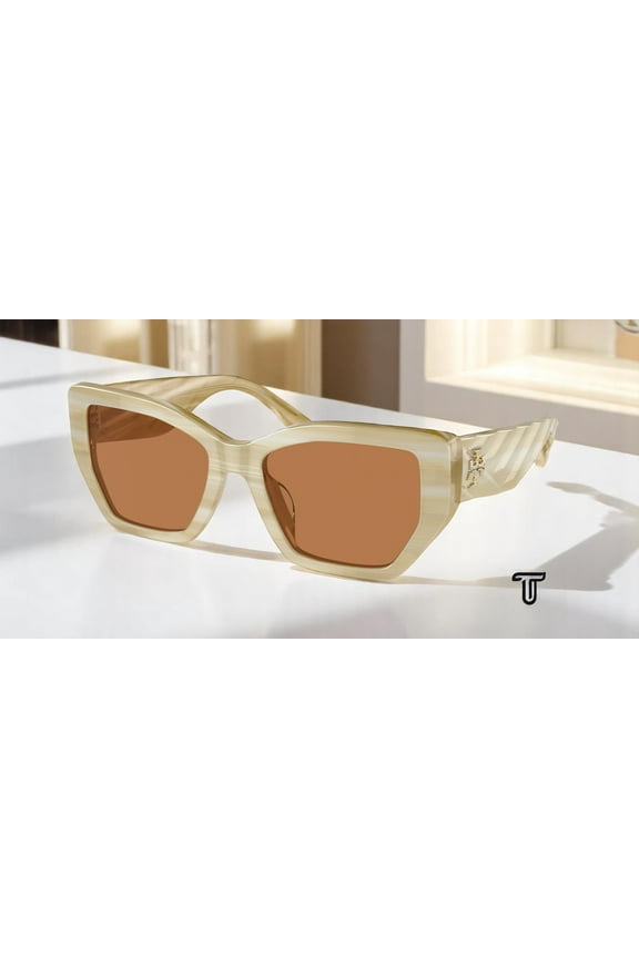 TY 7187U Plastic Womens Irregular Sunglasses Ivory Horn 53mm Adult