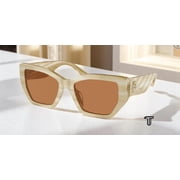 Tory Burch TY 7187U Plastic Womens Irregular Sunglasses Ivory Horn 53mm Adult