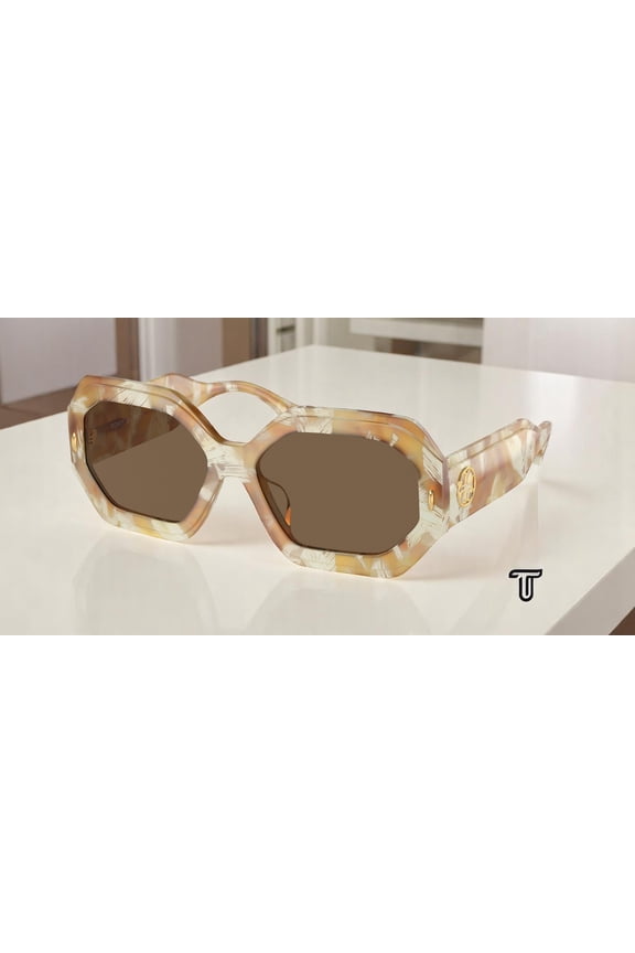TY7192F 194973 New Honey Tortoise Solid Brown 57mm Women's Sunglasses