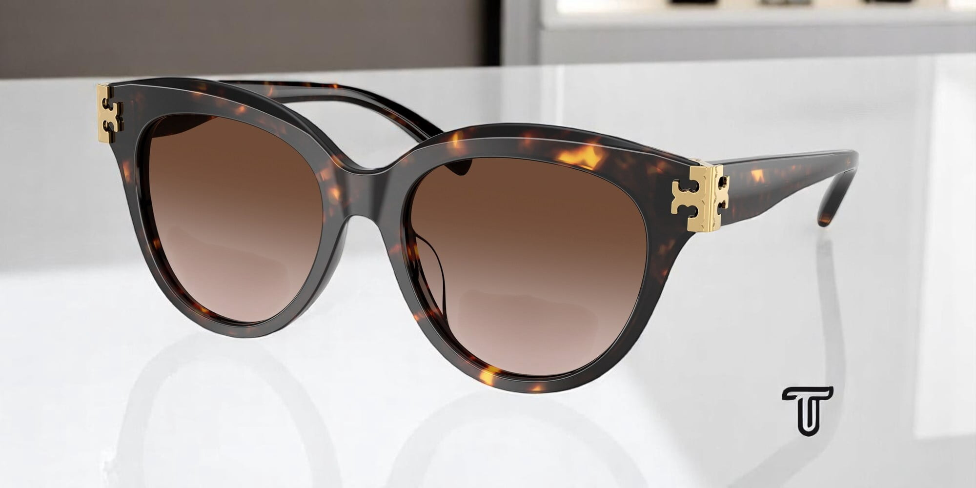 TORY BURCH TY9059U tortoise gradient sunglasses Tory Burch sunglasses main image 3
