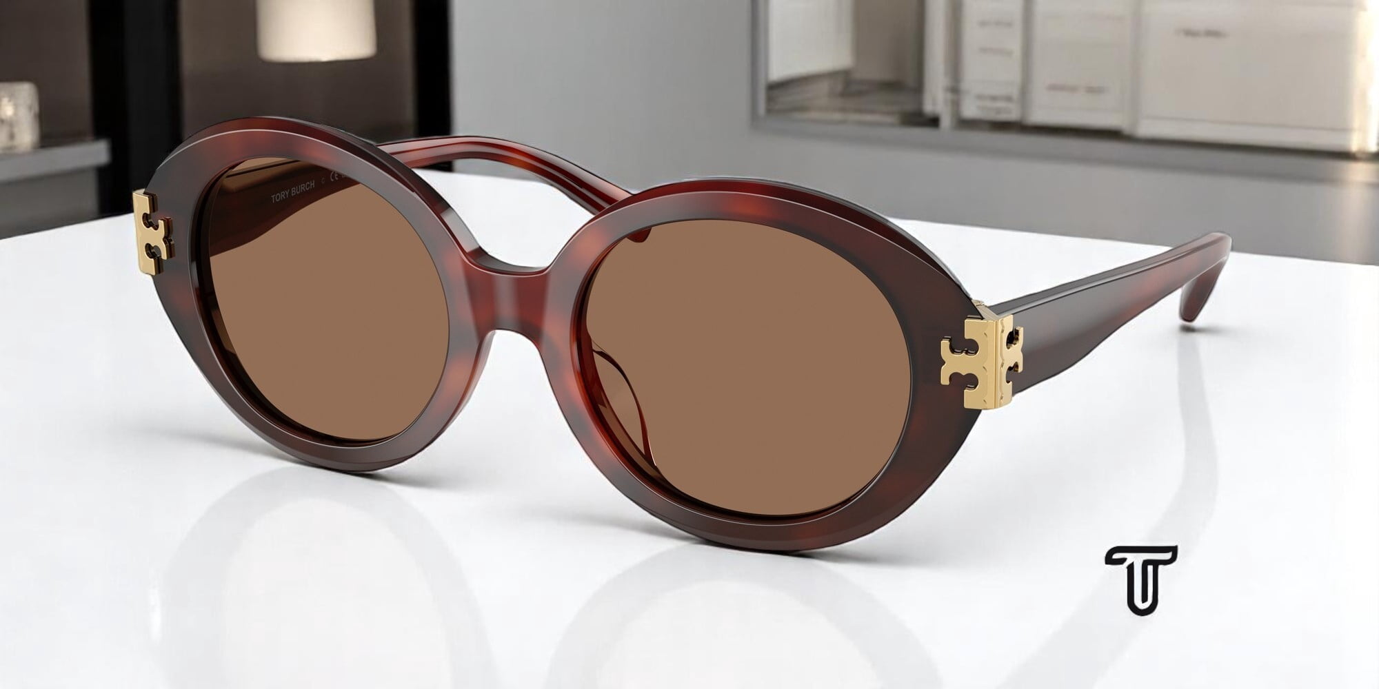 TORY BURCH TY7210U 201173 Gradient Tortoise Dark Brown 52 mm 