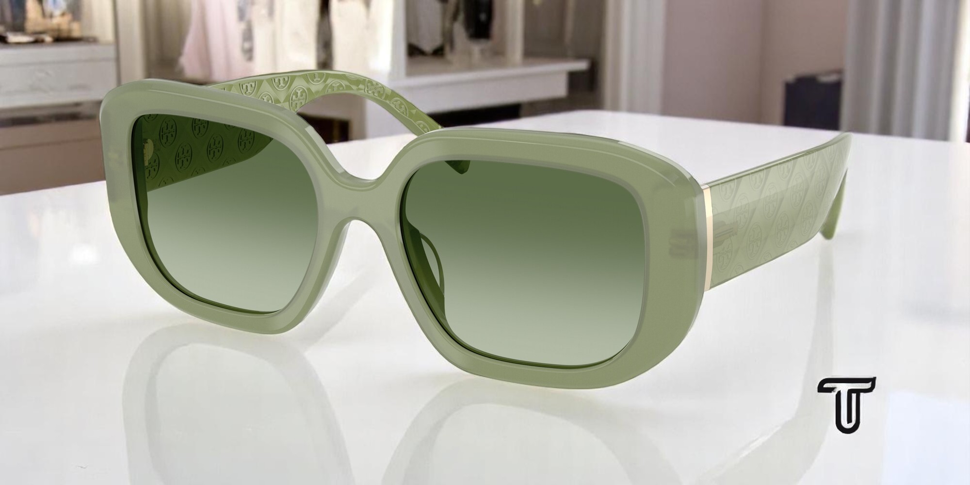 TORY BURCH TY7218U 20228E Milky Green Green Gradient 54 mm  display picture 3