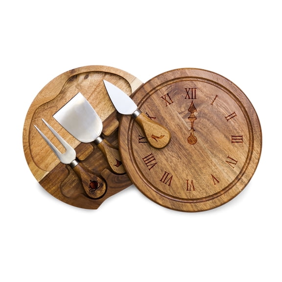 Cinderella - Acacia Brie Cheese Cutting Board & Tools Set, (Acacia Wood)