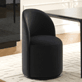 thumbnail image 1 of TOSEE 360° Swivel Velvet Barrel Chair, High-Density Sponge Dining Chair, Non-Slip Metal Base and Kitchen & Accent Chair, Dark Grey, 1 of 12