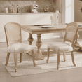 thumbnail image 1 of TOSEE French Country Dining Chairs Set of 2, Rattan Back Upholstered Farmhouse Kitchen Chairs for Dining Room, Beige Linen & Wood Legs, 1 of 8