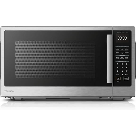 TOSHIBA 2.2 Cu Ft Countertop Microwave Oven, Sensor Cook, 6 Auto Menus, Inverter, Child Lock, 1200W