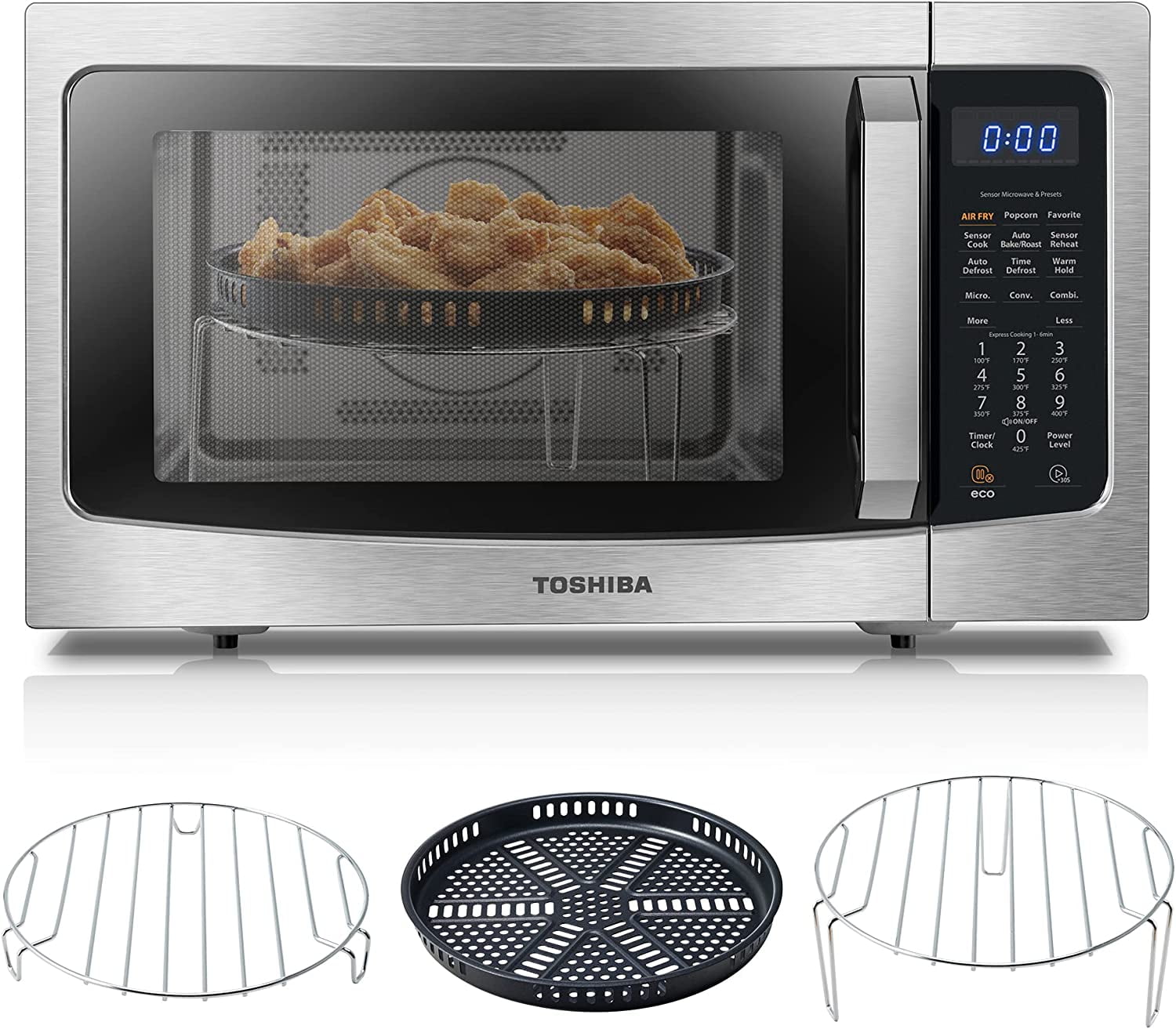 TOSHIBA 4-in-1, 1.5 cu. ft., Countertop Microwave Oven, Smart